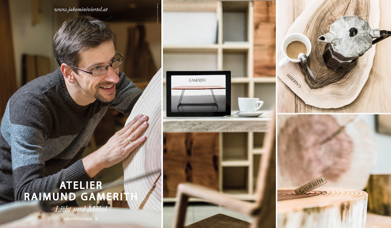 Ein Blick in das wunderbare Atelier von Raimund Gamerith – Holzduft und Design mitten in der Stadt
