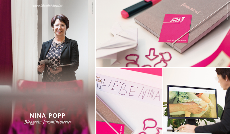 Die Texterin Nina Popp. Seit sechs Jahren Chronistin der Entwicklung im Viertel und Senior Consultant für die jungen RedakteurInnen im Jakominiviertel-Blog